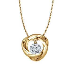 .03 Carat Yellow Gold Diamond Pendant