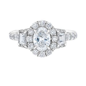 Love Story Oval Diamond Engagement Ring