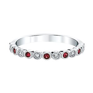 A White Gold Ruby & Diamond ring