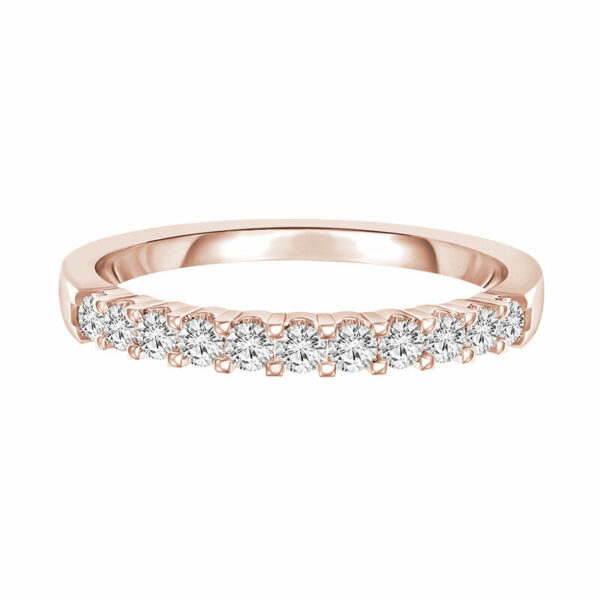 14K Rose Gold with 1CTTW of brilliant diamonds